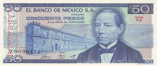 Mexiko p.73 KZ 50 Pesos 1981